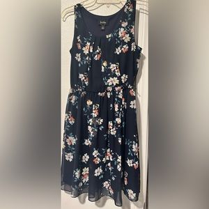 BY & BY brand Floral dress with waist belt